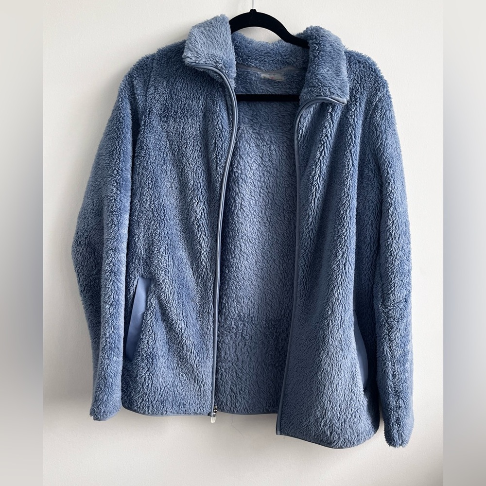Fuzzy Shambhala zip up sweater